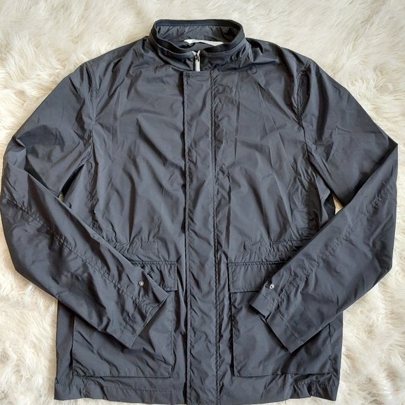 Zara Men's Black Thermore Traveler Full Zip Wind Breaker Jacket Size M - Picture 2 of 13